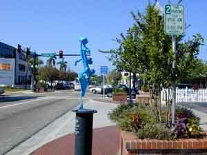 Downtown Punta Gorda has artwork placed on the city's streets.